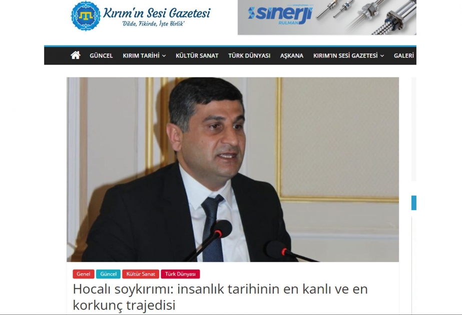 Şərqşünas alimin Xocalı soyqırımı haqqında məqaləsi 5 dildə dərc olunub