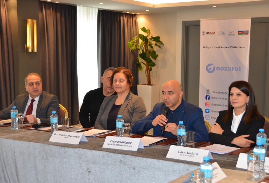 ®  Onlayn İctimai Nəzarət Platforması layihəsinin rüblük yekunlarına dair dəyirmi masa keçirilib