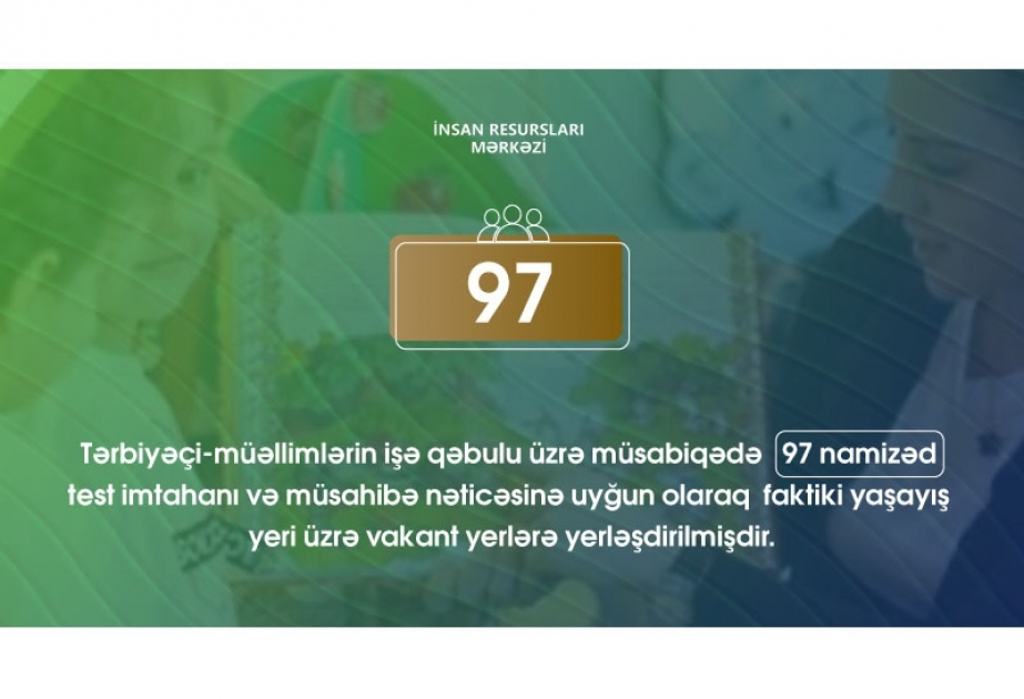 Tərbiyəçi-müəllimlərin işə qəbulu üzrə müsabiqənin statistik göstəriciləri açıqlanıb