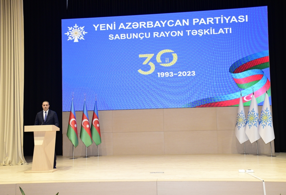 YAP Sabunçu rayon təşkilatı 30 illik yubileyini qeyd edib