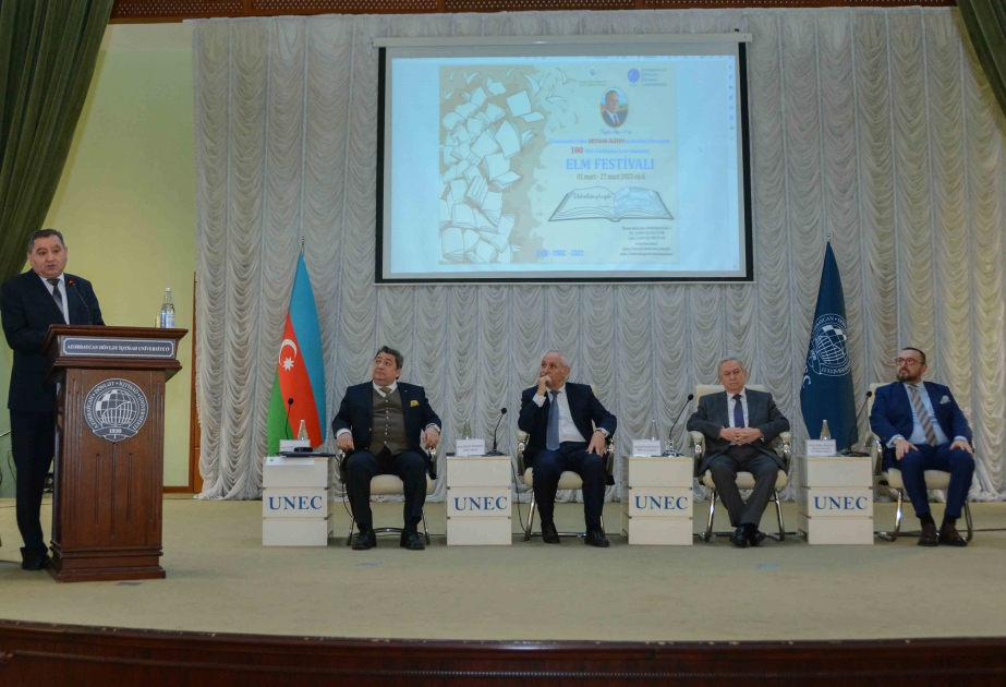 UNEC-də “Heydər Əliyev İli”nə həsr olunan Elm festivalına start verilib
