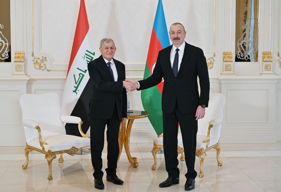 President Ilham Aliyev met with President of Iraq Abdullatif Jamal Rashid VIDEO