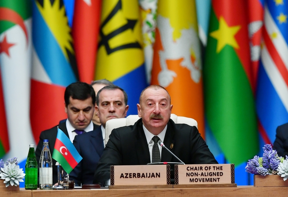 الرئيس إلهام علييف يقترح تأسيس مجموعة الدول متشابهة التفكير المعرضة للألغام
