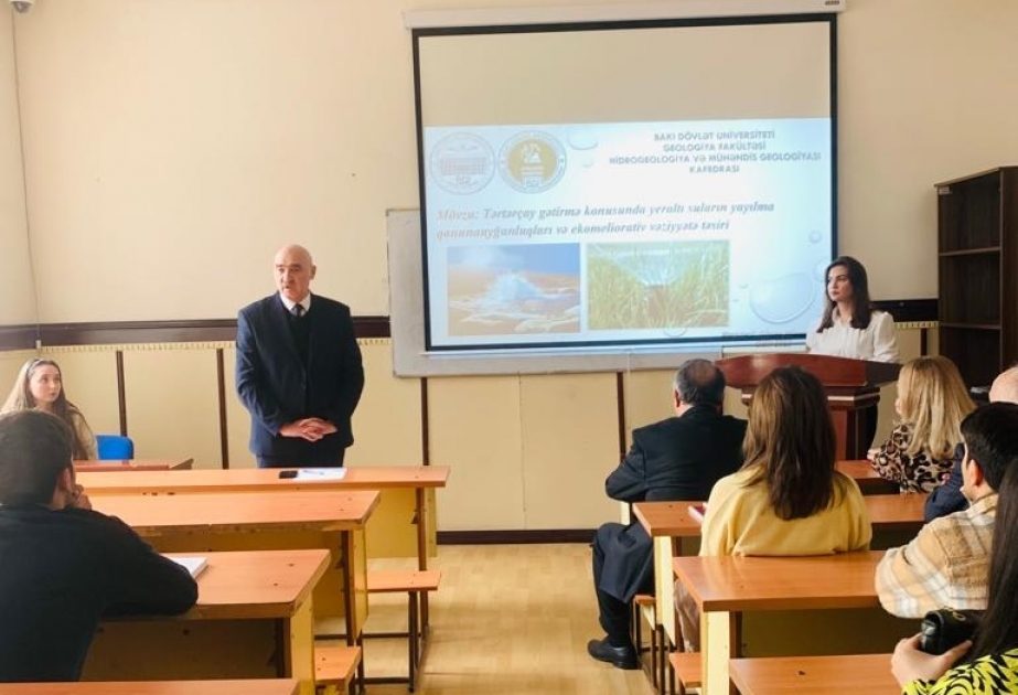BDU-da seminar: Tərtərçayda yeraltı suların yayılma qanunauyğunluqları