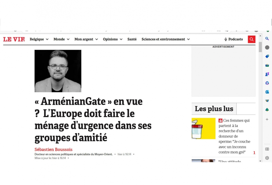 Sébastien Boussois : « ArménianGate » en vue ? L’Europe doit faire le ménage d’urgence dans ses groupes d’amitié