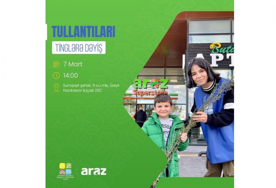 Sumqayıtda şüşə tullantı və işlənmiş batareya təhvil verənlərə ağac tingləri hədiyyə olunacaq