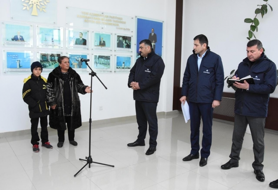 Samux rayonunda vətəndaşların təbii qazla bağlı müraciətləri dinlənilib