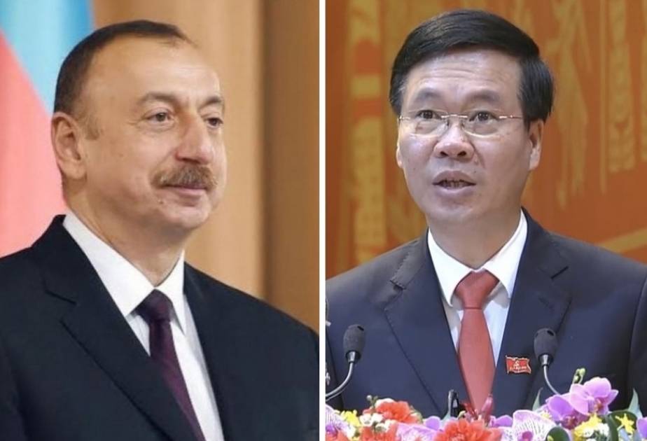 Presidente de Azerbaiyán felicita a Vo Van Thuong por su elección como Presidente de Vietnam