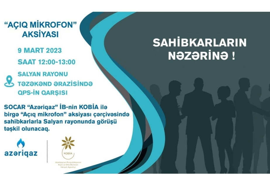 “Azəriqaz” İB-nin sahibkarlarla növbəti görüşü Salyanda keçiriləcək