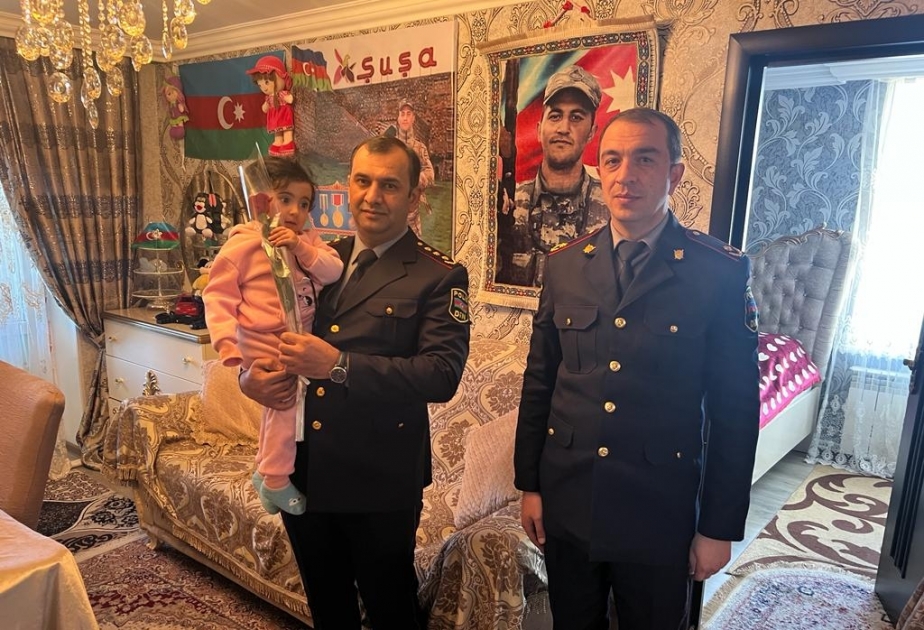 Daşkəsən polisi şəhidlərin qadın ailə üzvlərini təbrik edib