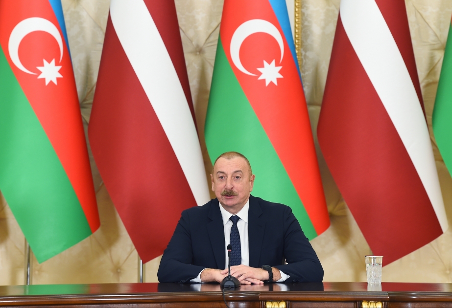 Präsident Ilham Aliyev: Lettland und Aserbaidschan sind strategische Partner