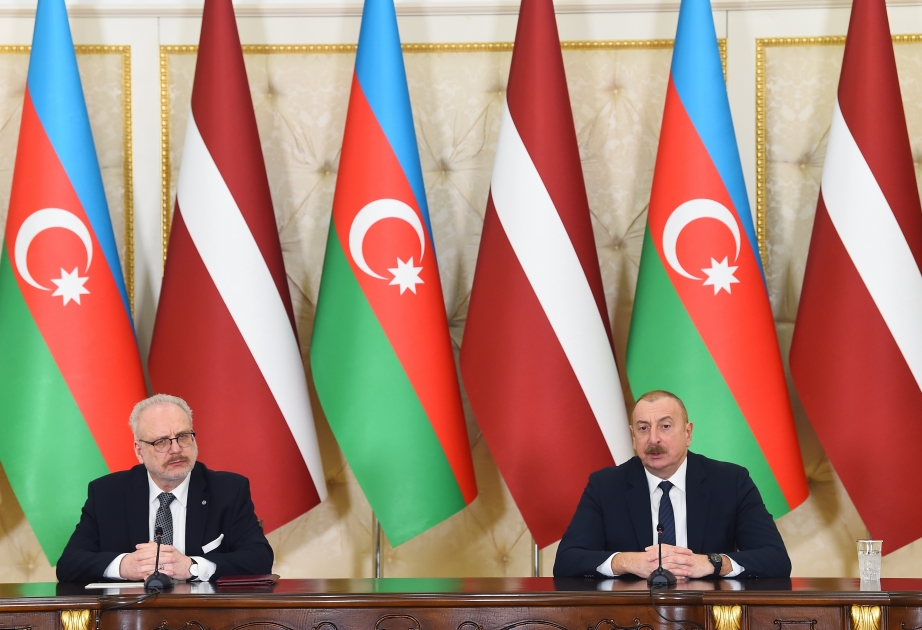 Le président Aliyev : La visite d’aujourd'hui du président letton est une démonstration de notre étroite coopération