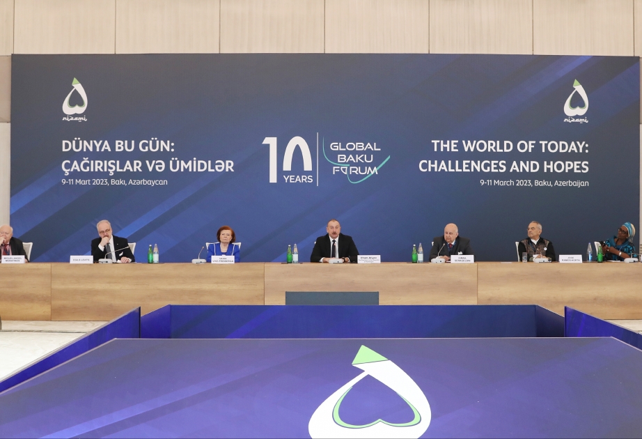 Azerbaijani President: I was very happy to see one panel of Forum on multilateralism