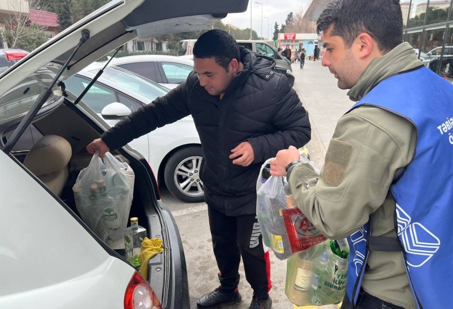 “Tullantıları tinglərə dəyiş” aksiyası zamanı ümumi tutumu 180 litr olan şüşə tullantı təhvil verilib