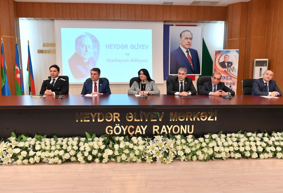 Göyçayda “Heydər Əliyev və Azərbaycan ədliyyəsi” mövzusunda konfrans keçirilib