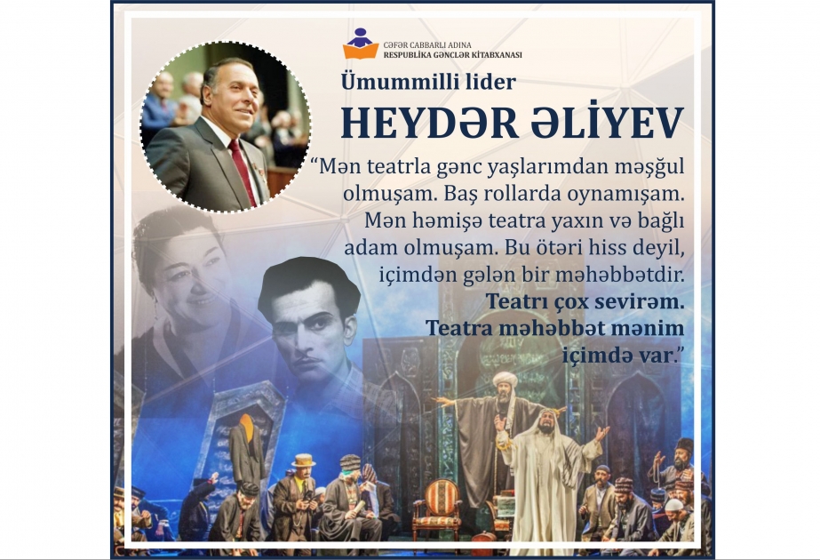 Kitabxanada Milli Teatr Günü münasibətilə silsilə materiallar hazırlanıb