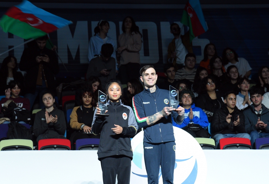 İtaliya və İndoneziya gimnastlarına ənənəvi “AGF Trophy” kuboku təqdim edilib