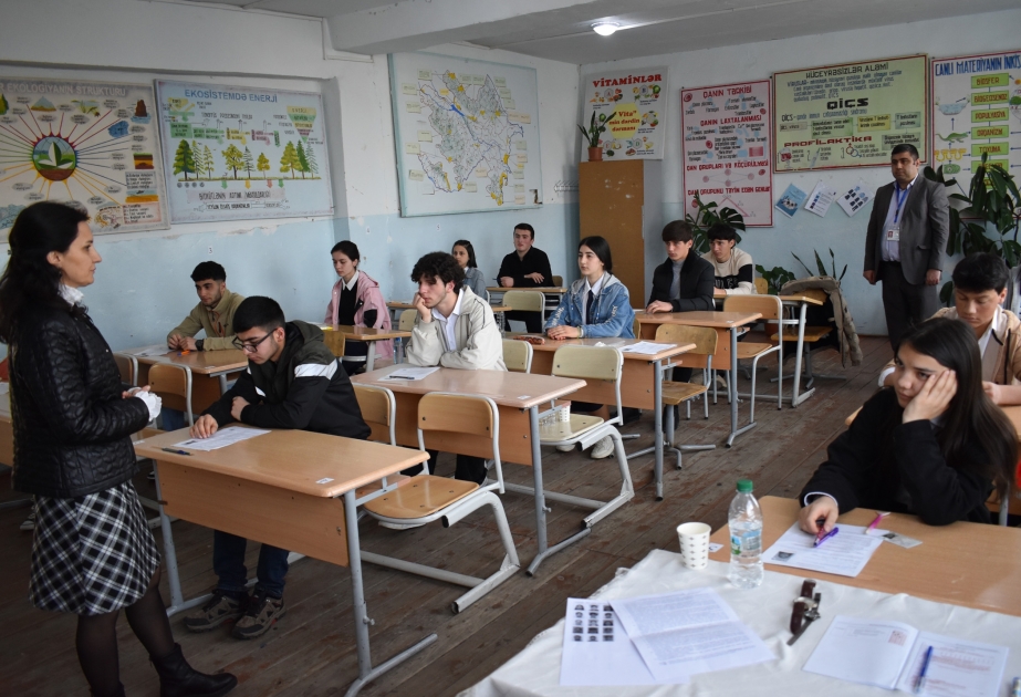 Zaqatala, Balakən və Qax rayonlarında tam orta təhsil səviyyəsi üzrə buraxılış imtahanları 10 mərkəzdə aparılıb