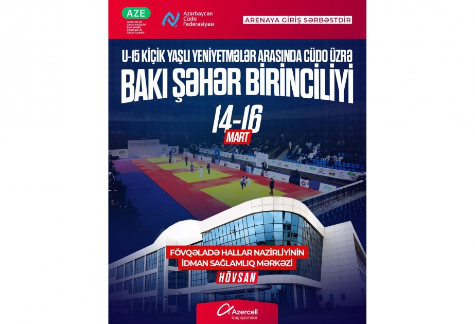 U-15 kiçik yaşlı yeniyetmələrin Bakı şəhər birinciliyində mindən çox cüdoçu mübarizə aparacaq