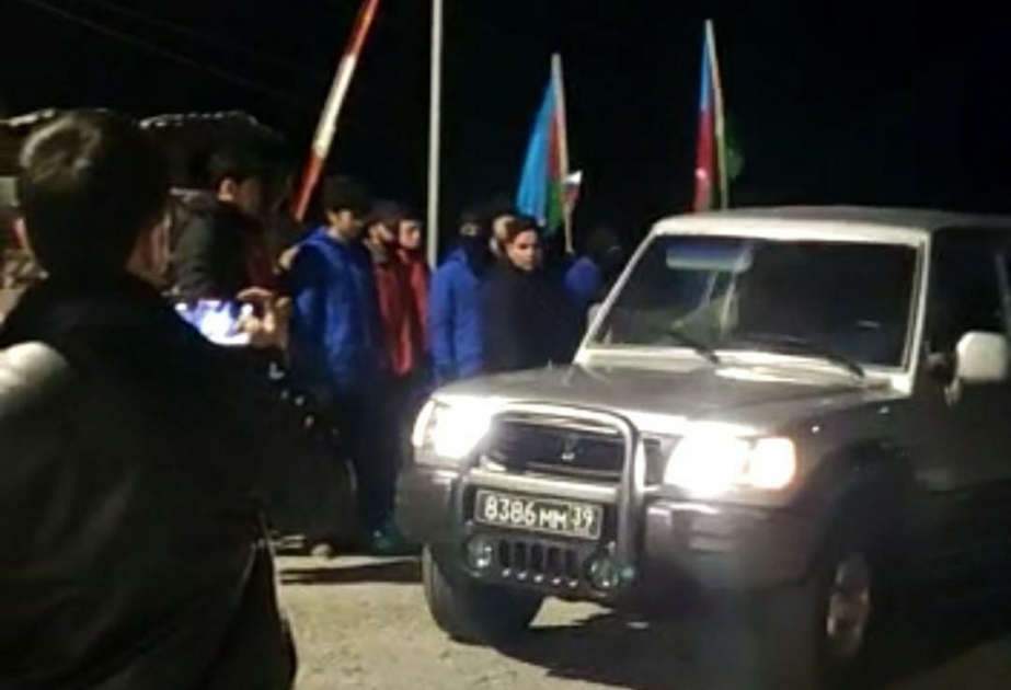 Sülhməramlıların minik avtomobili gecə saatlarında Laçına gedib