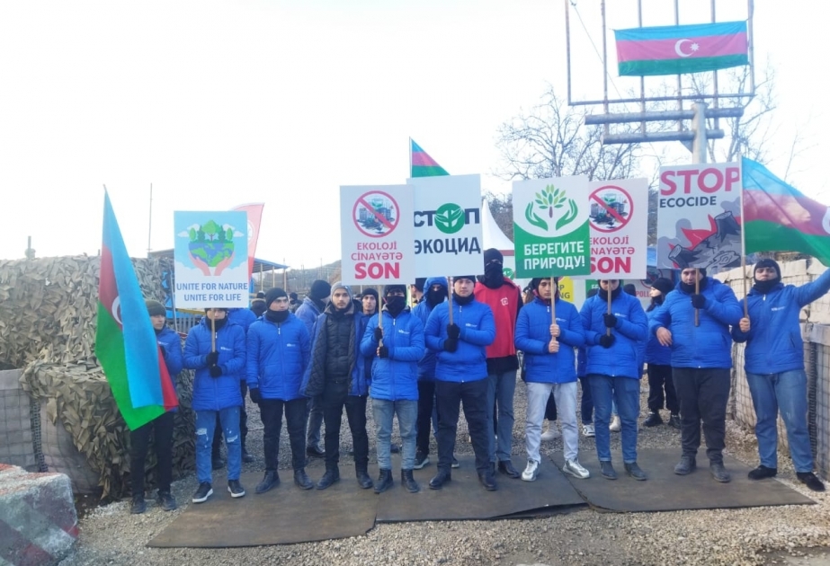 Peaceful protest of Azerbaijani eco-activists on Lachin–Khankendi road enters 92nd day