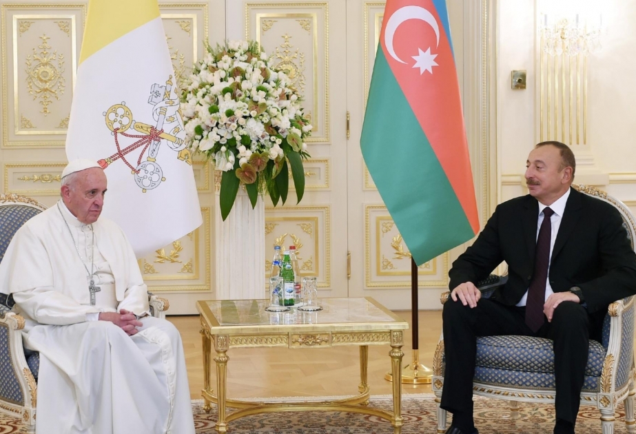 President Ilham Aliyev congratulates Pope Francis on Election Anniversary