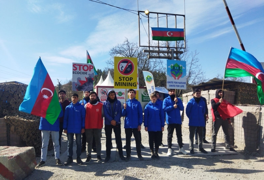 Peaceful protest of Azerbaijani eco-activists on Lachin–Khankendi road enters 93rd day