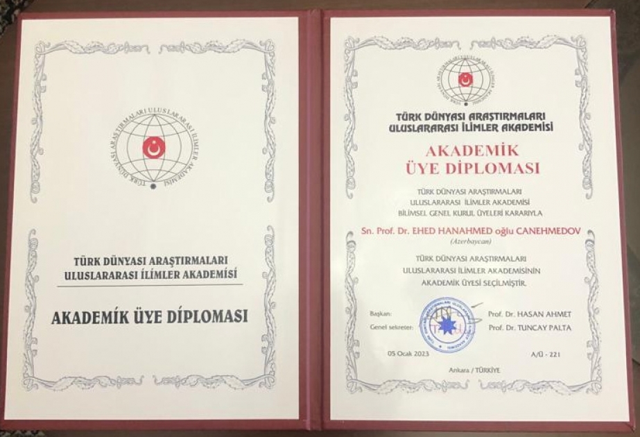 Akademik Əhəd Canəhmədov “Qızıl ulduz” medalı ilə təltif olunub