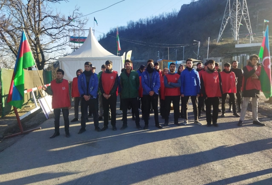 Peaceful protest of Azerbaijani eco-activists on Lachin–Khankendi road enters 95th day