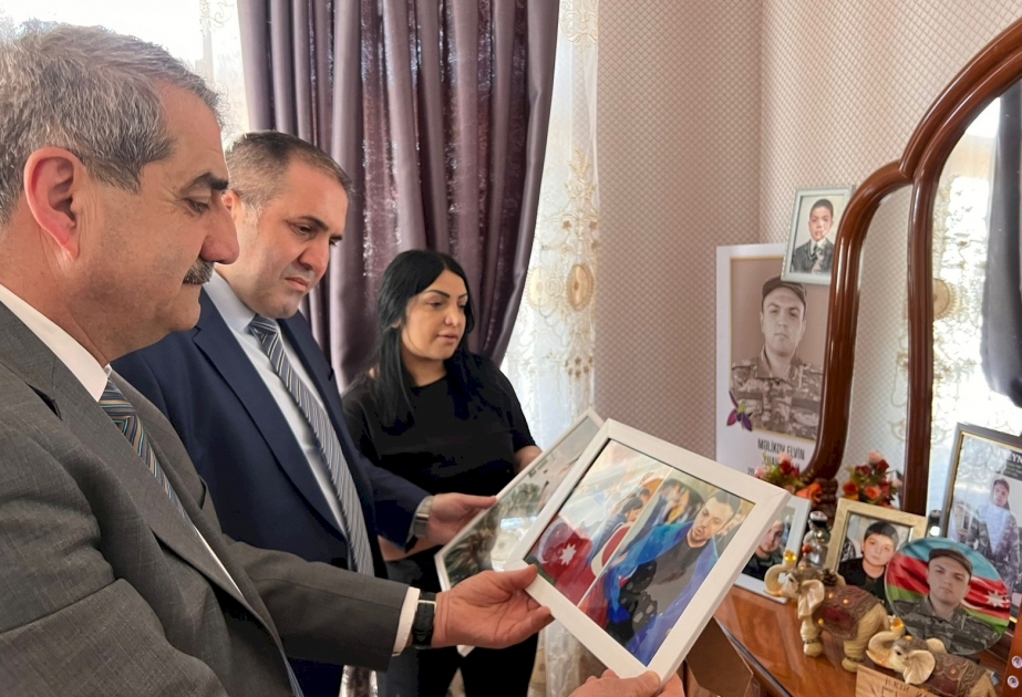 Şəhid Elvin Məlikovun ailəsi ziyarət edilib
