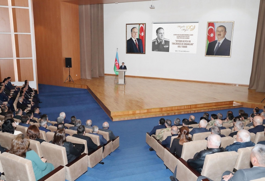 Şəki şəhərində Ümummilli Liderin 100 illik yubileyinə həsr olunmuş tədbir keçirilib VİDEO