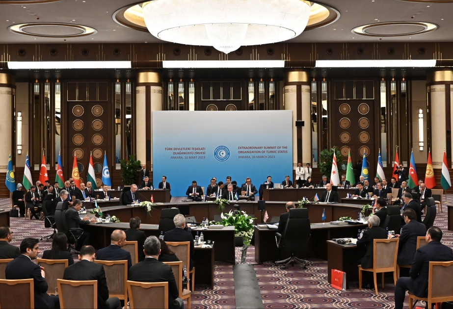 Ankara hosted Extraordinary Summit of Heads of State of Organization of Turkic States  President of Azerbaijan Ilham Aliyev attended the Summit VIDEO