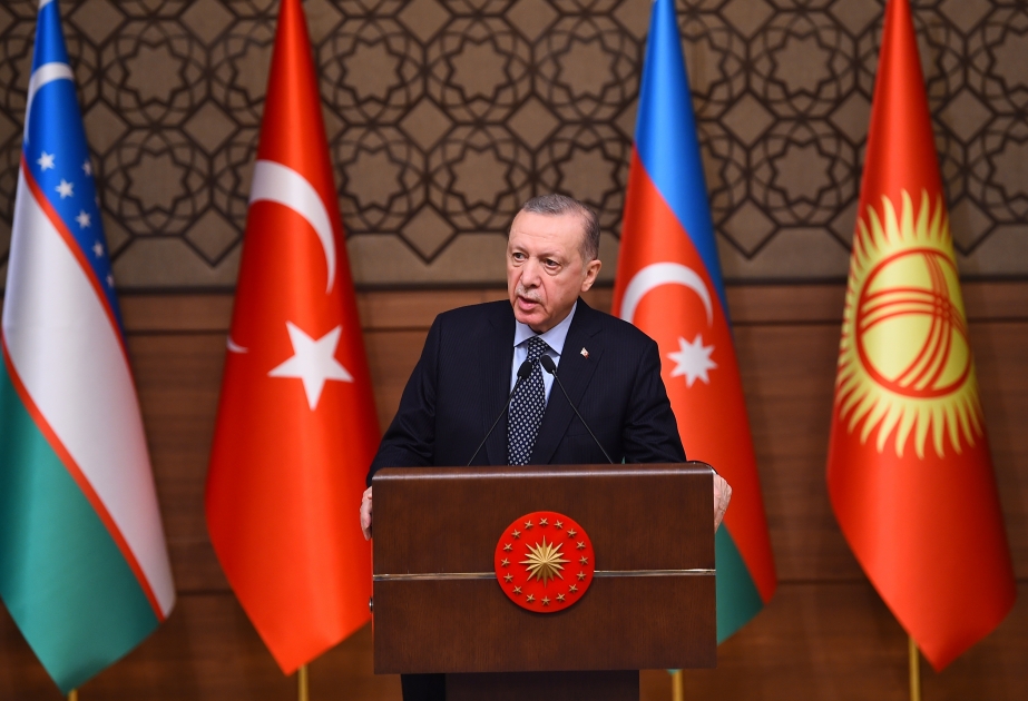 Rəcəb Tayyib Ərdoğan: Yaşadığımız fəlakət zamanı Türk dünyasının həmrəyliyini heç vaxt unutmayacağıq