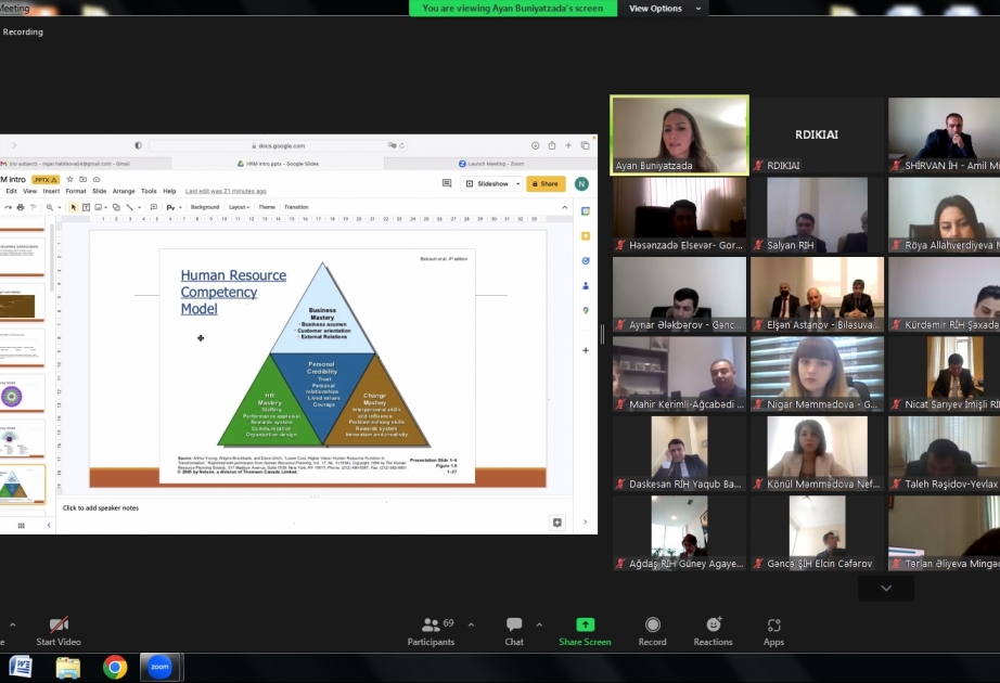“Dövlət idarəçiliyində insan resurslarının idarə edilməsi” - ixtisasartırma təlimi