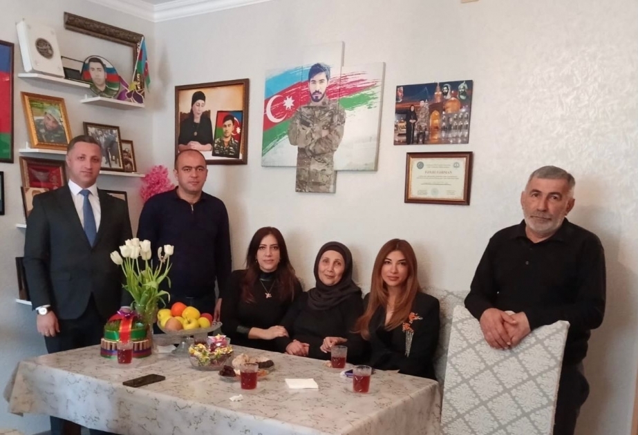 Novruz bayramı ərəfəsində şəhid ailələri ziyarət olunub