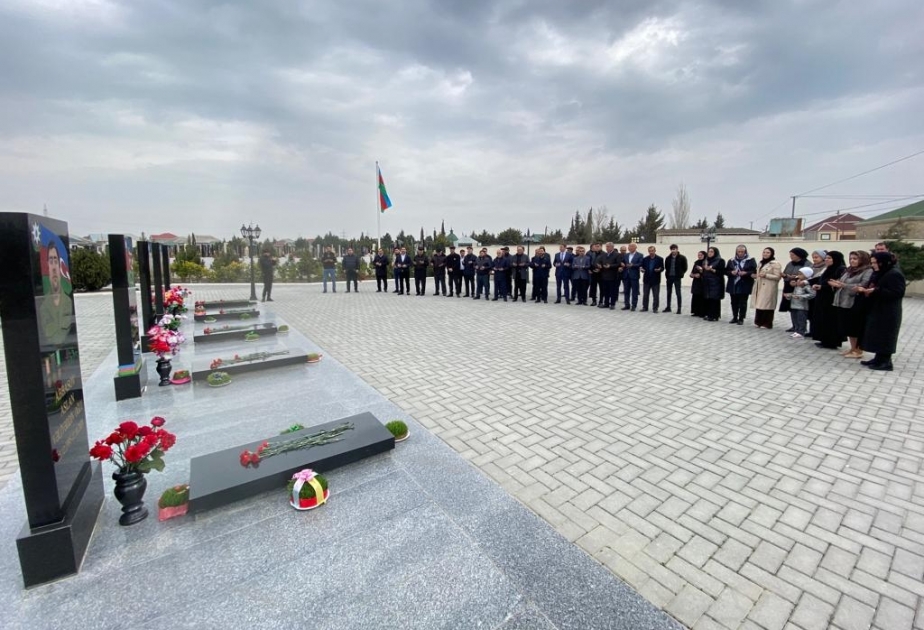 Xəzər rayonunda Novruz bayramı ərəfəsində şəhid məzarları ziyarət edilib