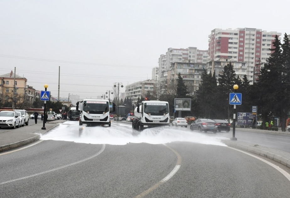 Bu gün Bakının 550 küçəsi yuyulub