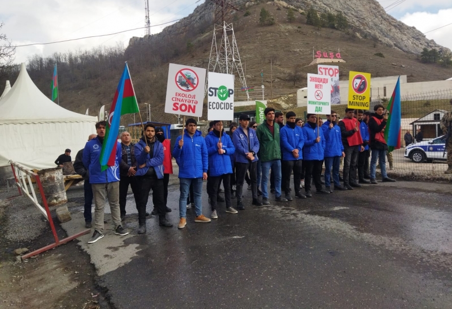 Peaceful protest of Azerbaijani eco-activists on Lachin–Khankendi road enters 98th day