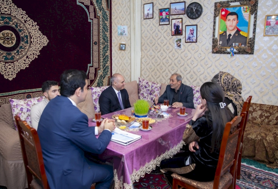 Lerikdə şəhid baş leytenant Əliqismət Yaqublunun ailəsi ziyarət olunub