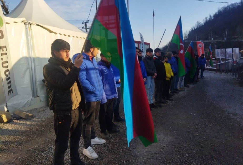 Peaceful protest of Azerbaijani eco-activists on Lachin–Khankendi road enters 103rd day