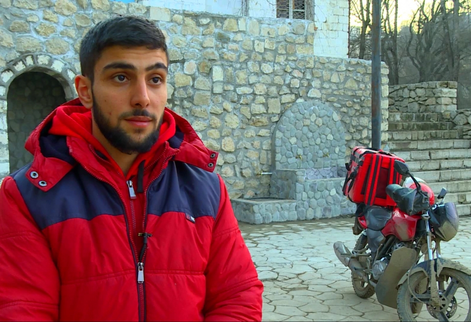 Şuşada fəaliyyət göstərən yeganə kuryerin bir günündən reportaj VİDEO
