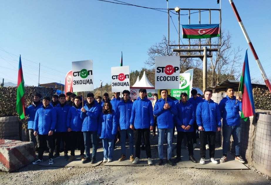 Peaceful protest of Azerbaijani eco-activists on Lachin–Khankendi road enters 105th day