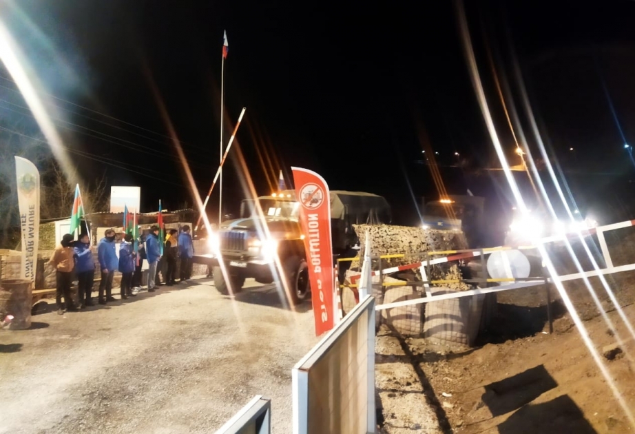 Laçın-Xankəndi yolu: Sülhməramlıların avtomobil karvanı keçib