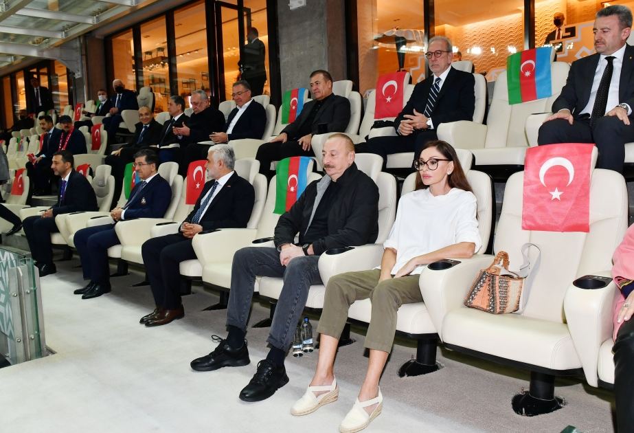 Baku Olympic Stadium hosted Qarabag vs Galatasaray charity match  President Ilham Aliyev and First Lady Mehriban Aliyeva watched the match at the stadium VIDEO