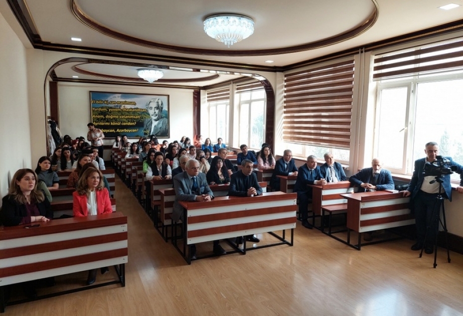 BDU-da “Heydər Əliyev və milli-mənəvi dəyərlərimiz” mövzusunda mühazirə dinlənilib