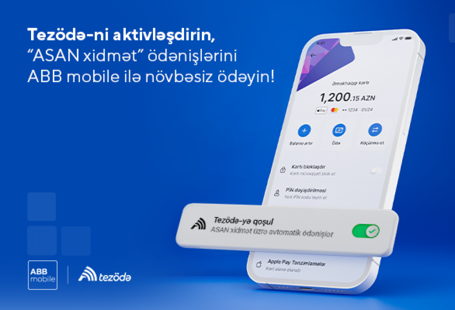 ®  “ASAN xidmət” ödənişlərini ABB mobile ilə növbəsiz ödə!