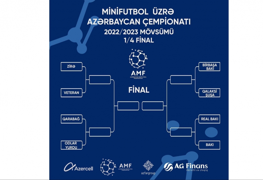 Minifutbol üzrə ölkə çempionatında pley-off mərhələsinə yüksələn komandalar müəyyənləşib