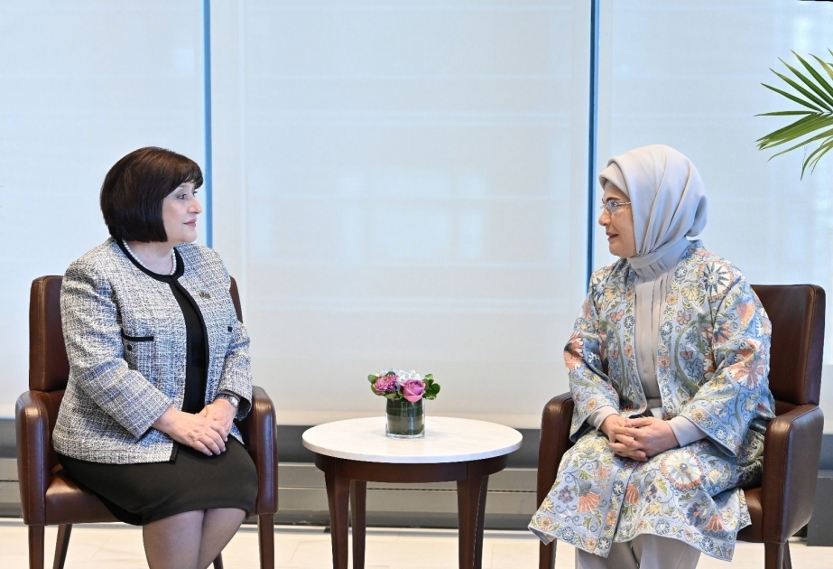 Speaker of Milli Majlis Sahiba Gafarova meets with Turkish First Lady Emine Erdogan