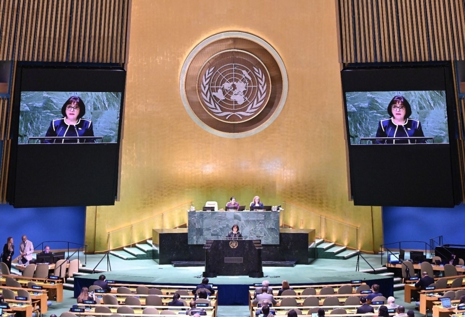 La presidenta del Parlamento de Azerbaiyán proporciona información sobre el ecoterrorismo armenio en su intervención ante la ONU