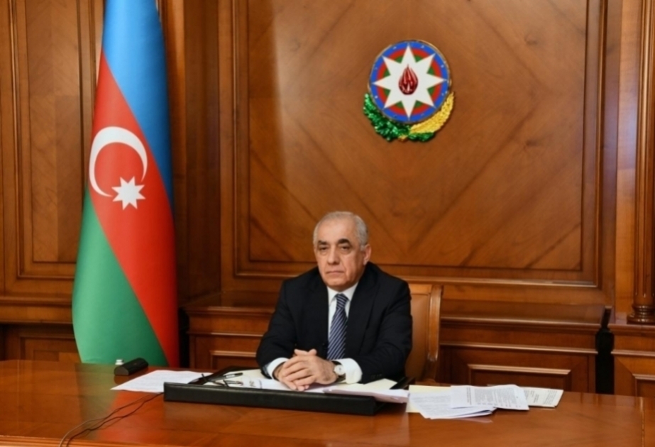 阿里·阿萨多夫总理与哈萨克斯坦总理阿里汉·斯迈洛夫通电话